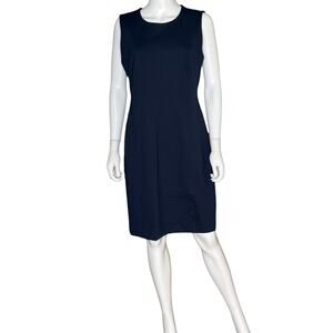 T Tahari Navy Sleeveless Sheath Dress Women’s Sz 12 NWT